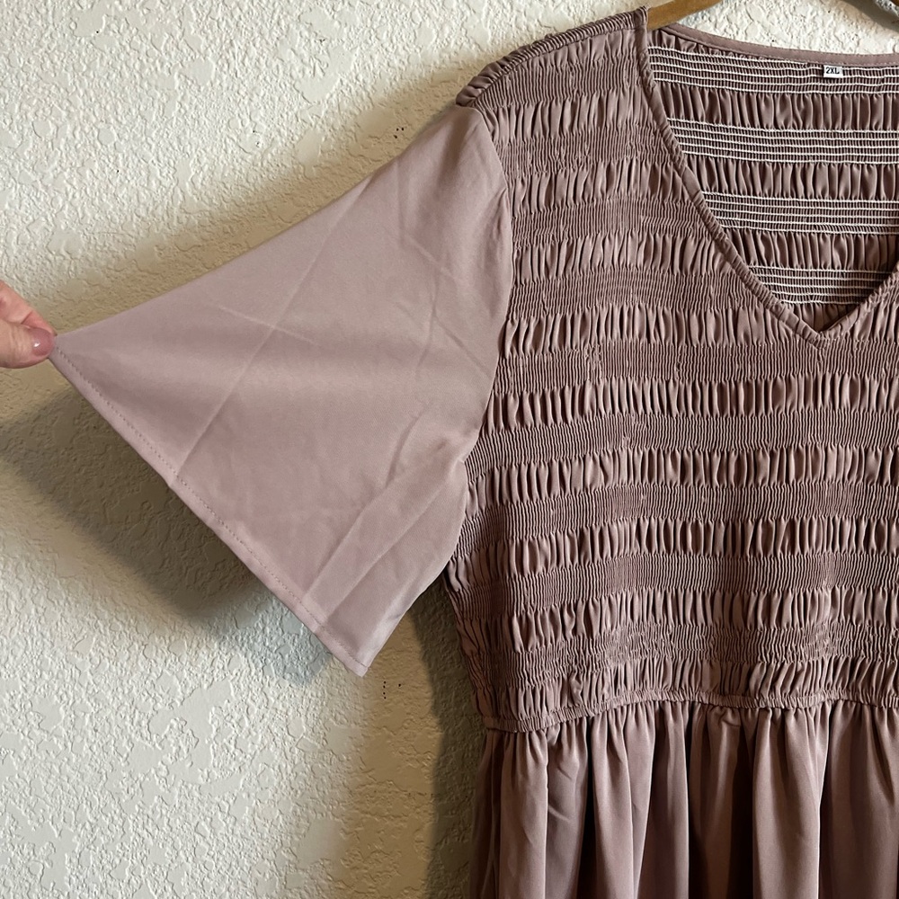 Elegant Mauve / Taupe Dress - Picture 8 of 8